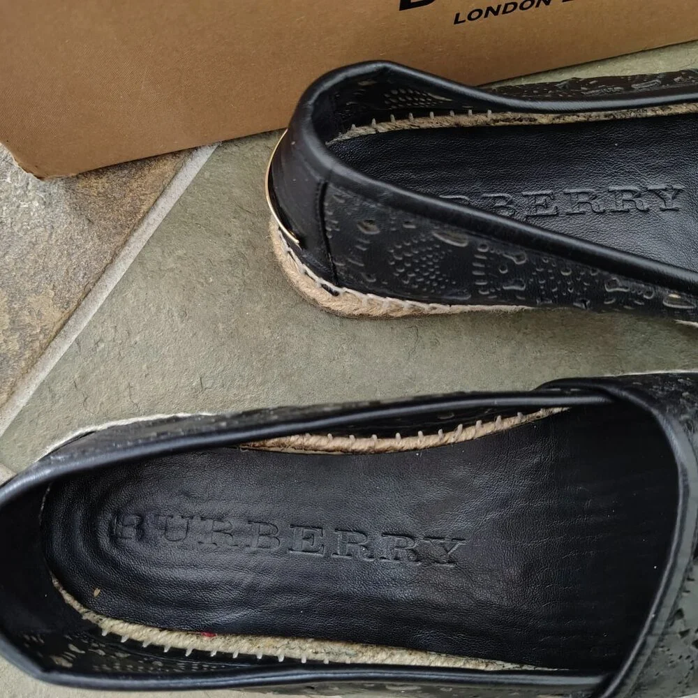Burberry Leather Espadrille Shoes